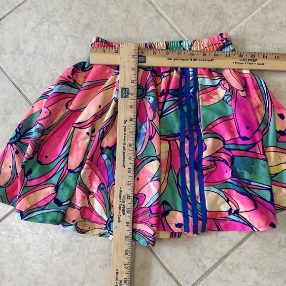Adidas Original Mini Tennis Skirt women small multicolor Floral Pleated pockets - Picture 8 of 11